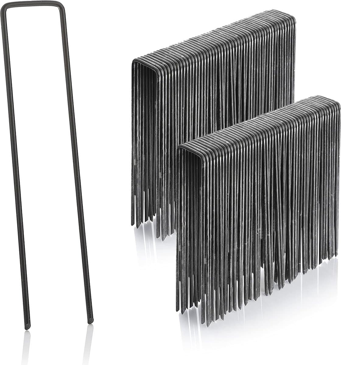 Grondanker - 100 stuks - 150 mm lang, 25 mm breed, 2,9 mm dik staal - Metalen grondankers voor bevestiging in de grond — afbeelding 1