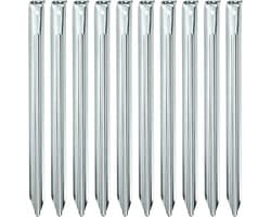 Grondanker - Verzinkt Staal - 30 cm - 10 Stuks V-Profiel Haringen met Oogje - Voor Kamperen en Tentbevestiging