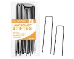 Dailygoods- Grondanker Verzinkt - Grondankers - Corrosiebestendig - Puntige Uiteinden - Hoogwaardig Staal - Voor Natte Omgevingen - Grondharing