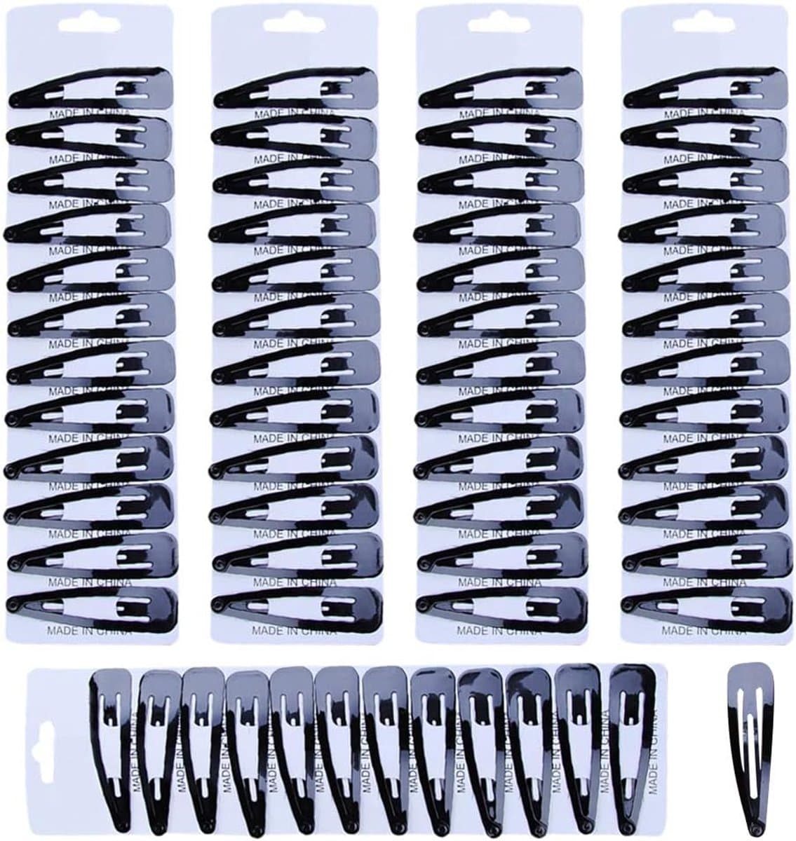 60pcs hair clips barrettes 2 inch snap non slip metal barrettes - ShopVlot — afbeelding 1