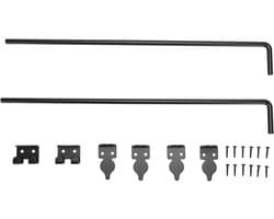 Grondgrendel Hek - Poortgrendel Deur - Hekken Beveiligen - Zware Stalen Constructie - 60 cm - Zwart
