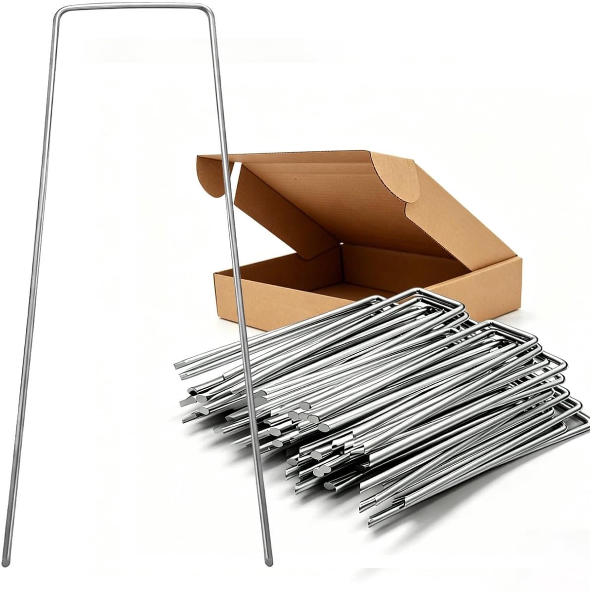 Omgoods - 100 Stuks U-vormige Grondankers voor de Tuin — afbeelding 1