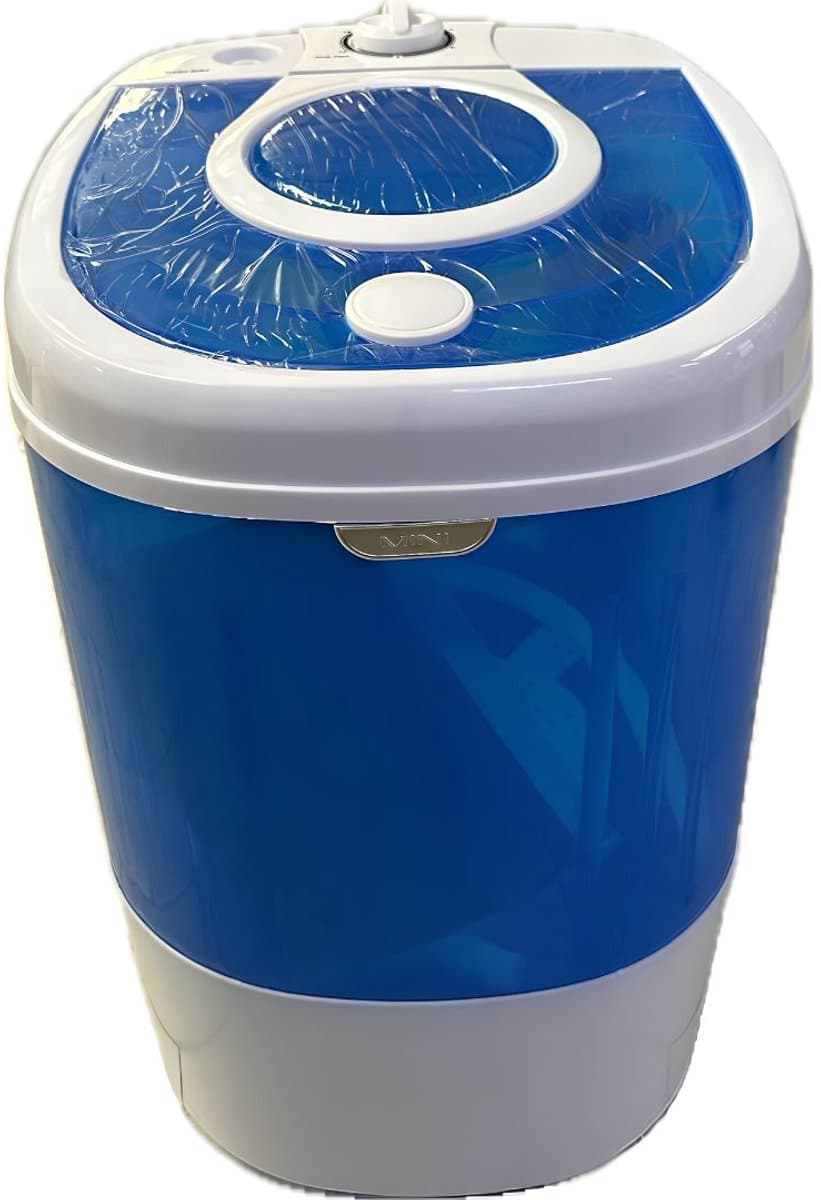 SP® Mini Wasmachine - Camping Wasmachine - Miniwasmachine met Centrifuge - Wit/Blauw - 32cm x 36cm x 37cm — afbeelding 1