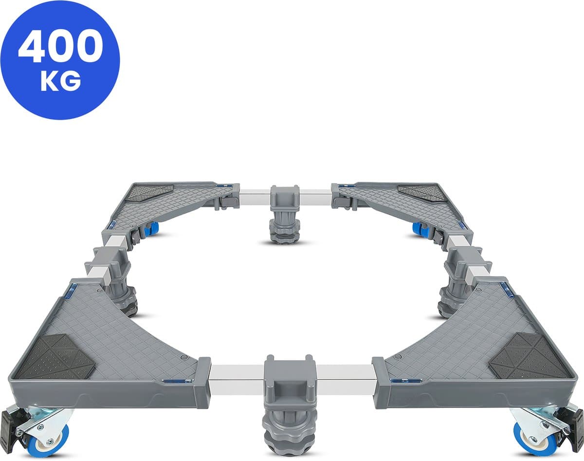 VanDijck Wasmachine Verhoger - 4 Wielen 4 Poten - Verstelbaar 56-91 cm - Max 400 kg — afbeelding 1