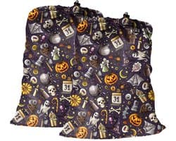 Ibenzoa® Jumbo Cadeautassen voor Cadeaus, Verjaardag, Bruiloft, Kerstcadeauzakken, Opbergtas, Waszak, Set van 2 Stuks (Cartoon)