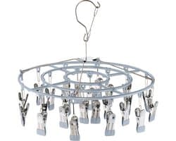 droogcarrousel - met 24 knijpes - rond - sokkendroger - 29 x 33,5 cm