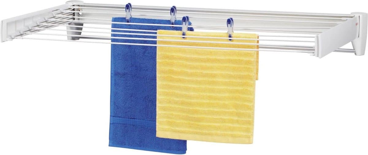Uittrekbare Telegant 81 Protect Plus Wanddroger - Compact formaat wasrek - Badkamer en balkon - Hangende wasdroger — afbeelding 1