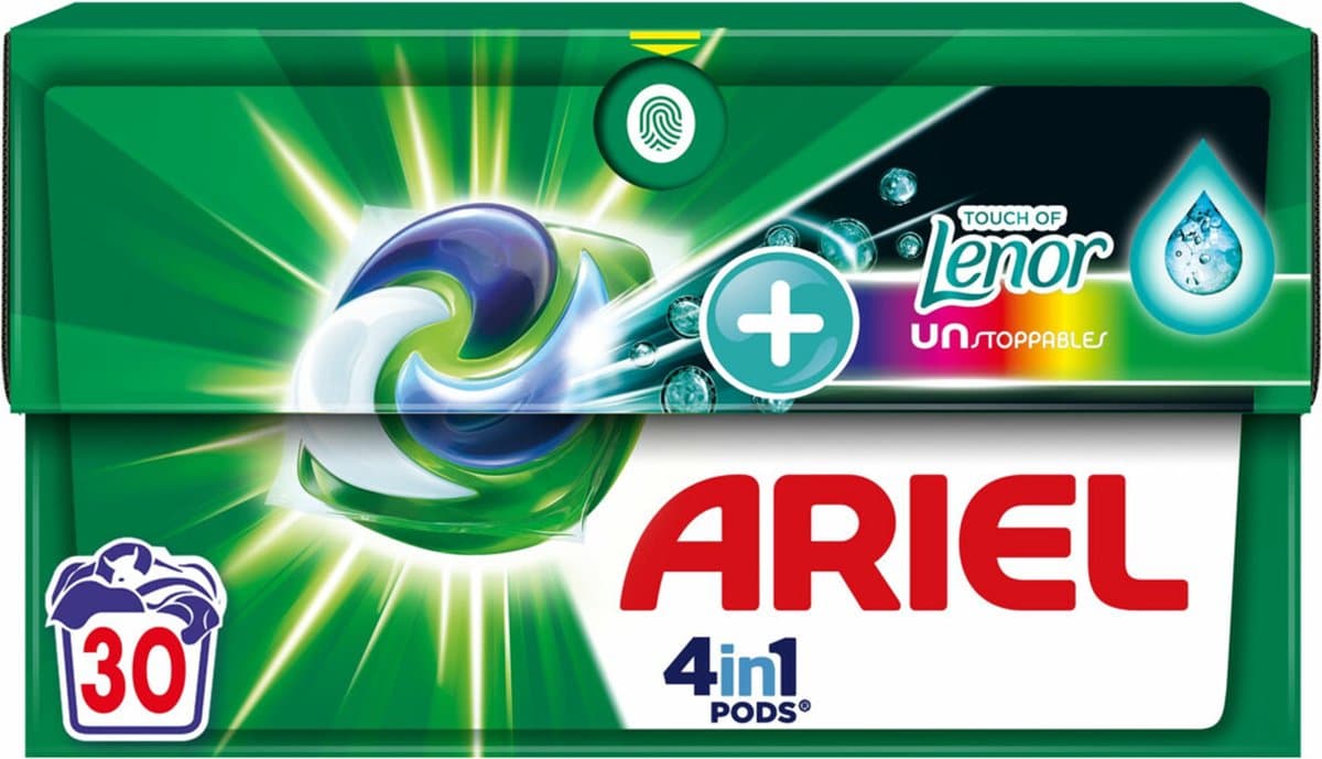 Ariel 4in1 Wasmiddel Pods Color Lenor Unstoppables 30 stuks — afbeelding 1