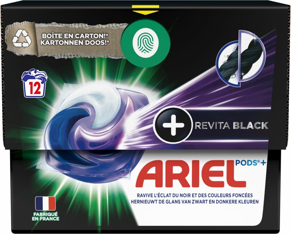 Ariel All in 1 Pods Revita Black - 4 x 12 pods — afbeelding 1