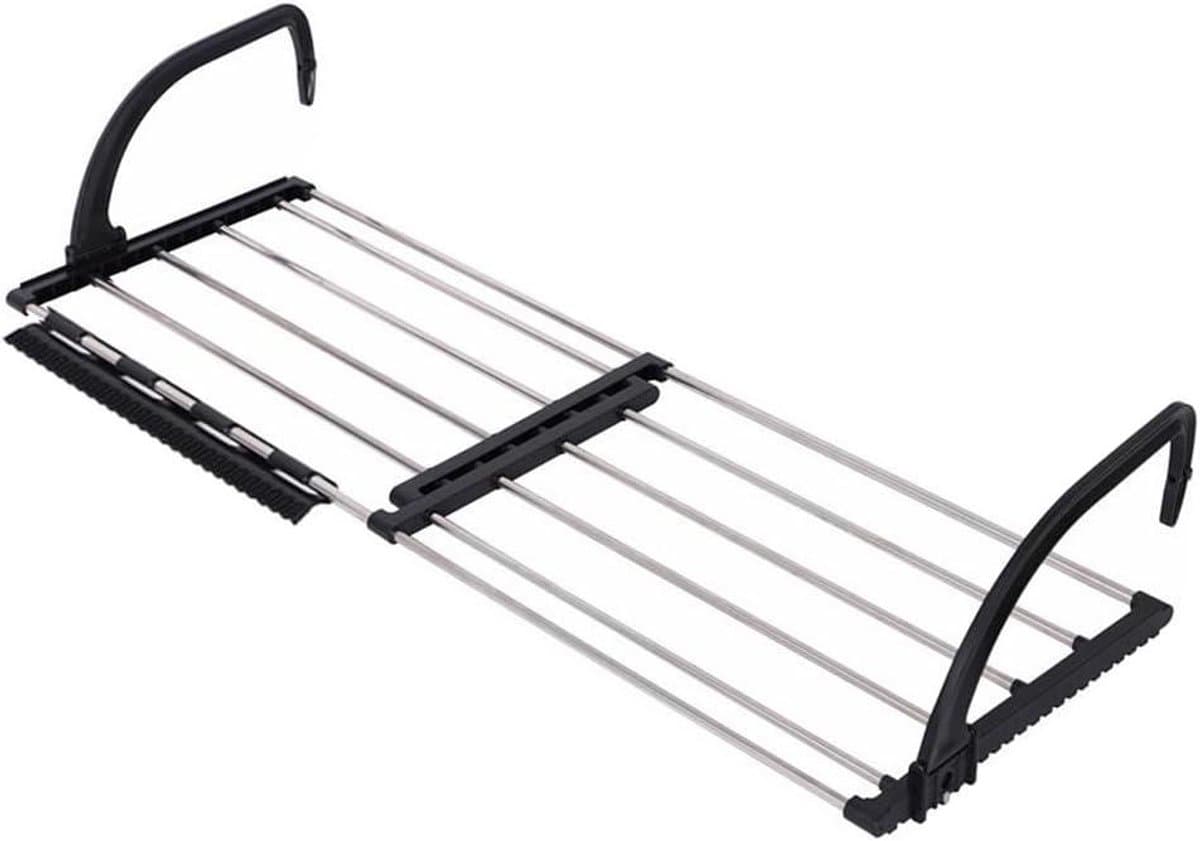 Opvouwbaar Hangend Droogrek grijs - Balkon-Wasdroger voor kleding, handdoeken, ondergoed - Radiator Handdoekhouder en Schoenenrek - Ruimtebesparend (59x38cm) — afbeelding 1