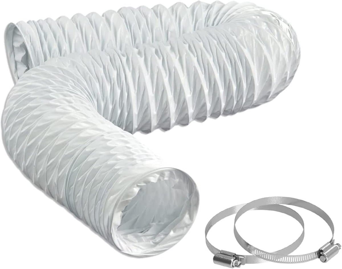 Flexibele Afvoerslang PVC voor Airco, Wasdroger en Afzuigkap - Ø153mm x 2,5m Wit — afbeelding 1