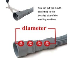 Universele Afvoerslang Wasmachine met Slangklem en Anti-Geur Stop – 1,5 Meter Verlenglengte