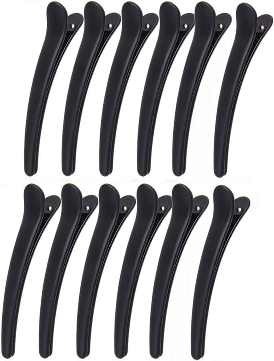 Professionele Krokodillen Haarclips Zwart voor Dames en Heren - 12 Stuks — afbeelding 1