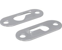 vidaXL - Sleutelgat - Hanger - 2 - pcs - Zilver - 45 - x - 16 - x - 3.5 - mm - IJzer — afbeelding 1