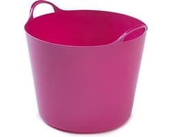 Flexibele emmer - 26 liter - Kunststof - Roze - 38 x 41 x 35 cm