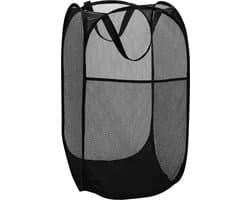 Wasmand Ruimtebesparend - Zwart - Wasmand Opvouwbaar - Opbergmand - Opbergzak - 60L - Opvouwbare Wasmand - Wasmand Zwart - Inklapbare Wasmand