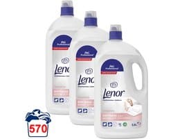 Lenor wasverzachter - Sensitive - 3 x 3.8 liter