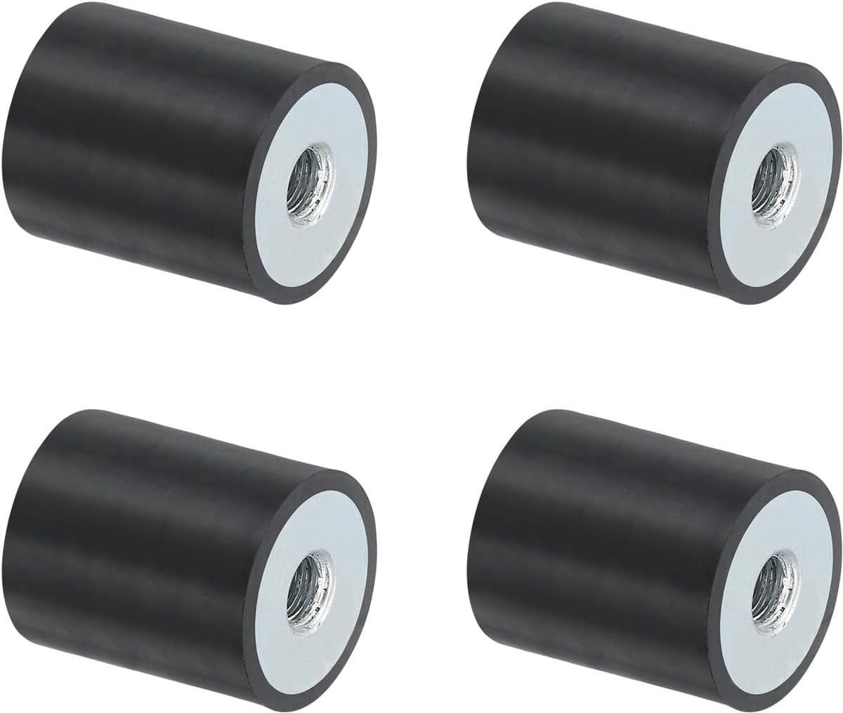 Rubberen Schokdempers - Trillingsisolatoren Houders - Apparaten Dempen - Universeel Design - 4 stuks M6 - Zwart Zilver — afbeelding 1