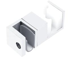 ONF3 - Schuifdeuronderhouder - Roestvrij staal - Anti-roest - Zilver - Verstelbare schuifdeuren - Geschikt voor kantoor en thuis - 6 x 2 cm
