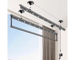 Droogrek Kleding - Waslijn Lift - Binnen Drogen - Ruimtebesparend Ontwerp - Aluminium Legering - Zilver