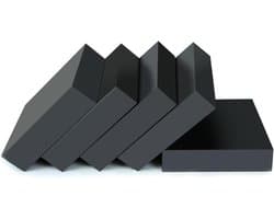 Rubberen Trillingsdempers - Vloerbeschermers Dempers - Apparaten Stabiliseren - Goede Schokabsorptie - 50x50mm Pak 5 - Zwart