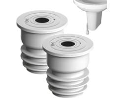 Riool Seal Ring - Afvoerslang Seal - Geur Vrij Huis - Luchtdichte Afdichting - 2 Stuks - Grijs