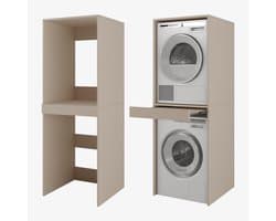Wasmachine Ombouw - Opbouwmeubel - Kast Wasdroger - Meubel - functioneel