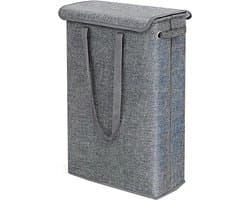 Vouwbare Wasmand met Deksel 45L, Ruimtebesparende Opbergbox voor Vuile Was met Handvat, Waterafstotend en Geschikt voor Badkamer en Slaapkamer