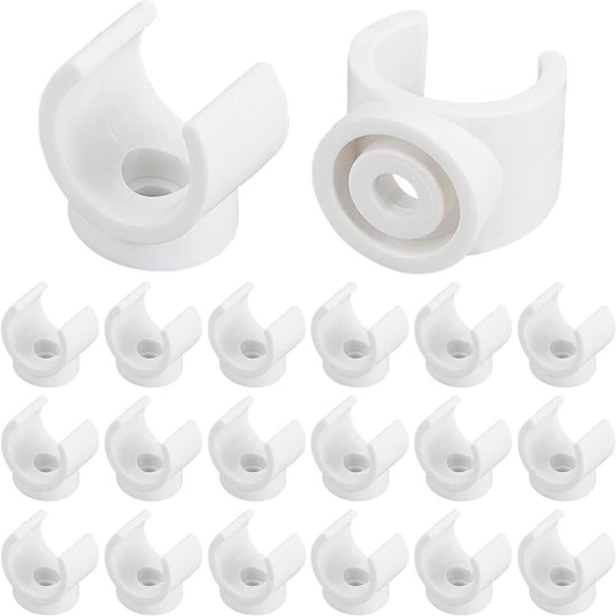 Tv-lade vervangende clips - 1-inch U-haak - PVC waterpijpklemmen - Talon-klemmen - Pijpondersteuning - Geschikt voor 19 mm OD-pijp - Plastic socket om overeenkomstige buizen te repareren (20 pakken) — afbeelding 1