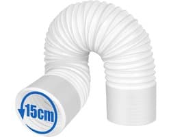 Flexibele Afvoerslang 150 mm voor Airco en Afzuiginstallaties - 2 Meter Wit PVC