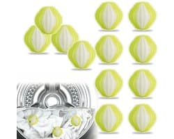 Lint Balls Wasmachine - Herbruikbare Haarvangers - 12 stuks - Groen en wit