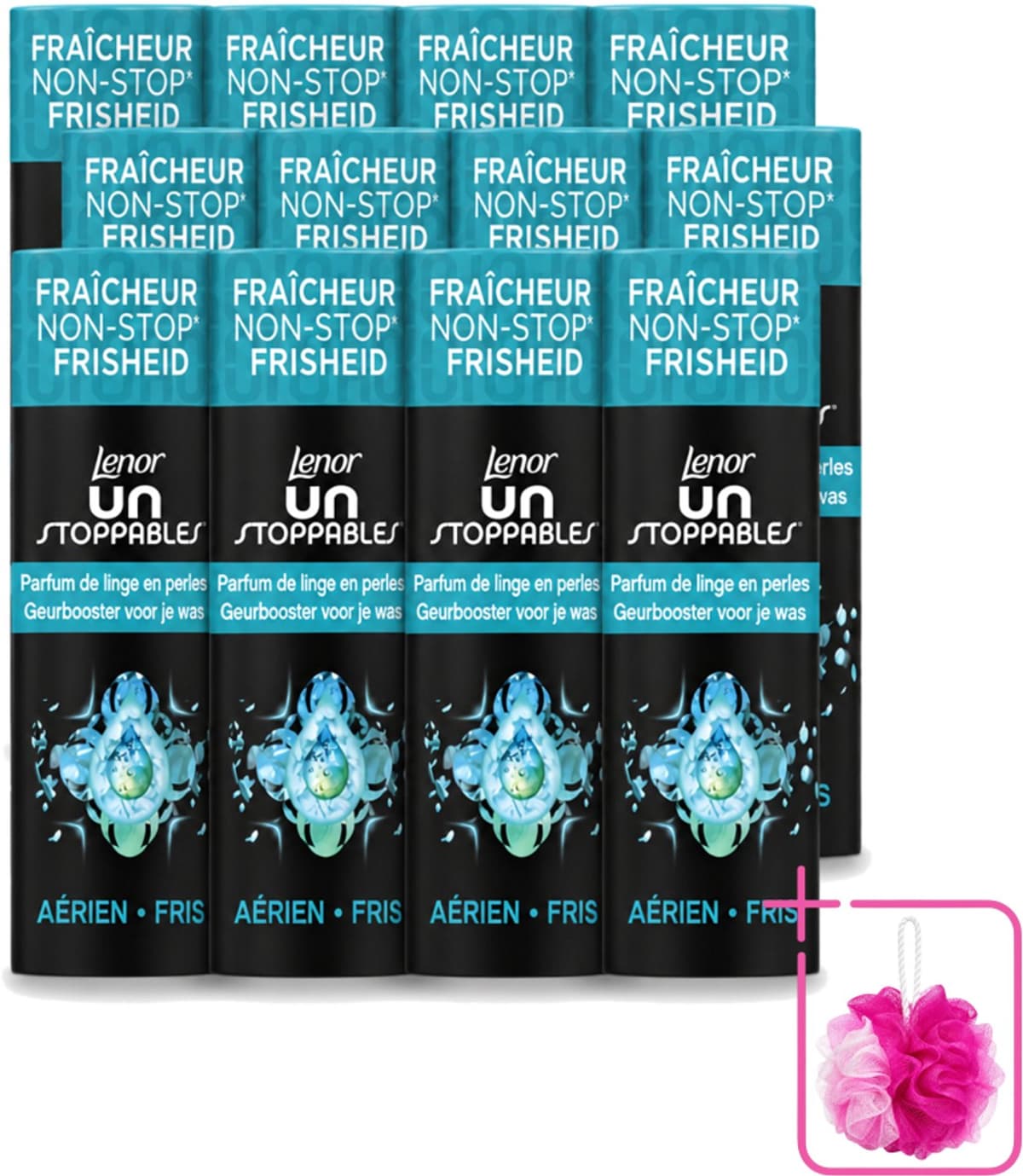 12 x Lenor Unstoppables - Geurbooster - Fris - 13 Wasbeurten - Bulkverpakking - Geurbooster - Douchemop - Frisheid — afbeelding 1