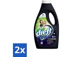 2 x Dreft Vloeibaar Wasmiddel Zwart & Donker 32 Wasbeurten 1,4 liter - Wasmiddel - Donkere Kleding - Kleurbescherming - Wasverzachter - Vlekkenverwijderaar