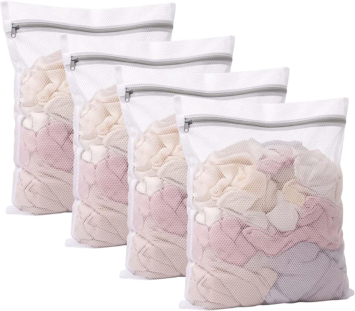 Fijne Waszakken voor Delicaat Textiel, 4 Stuks (38x30cm) Ideaal voor Truien, Jurken en Jassen — afbeelding 1