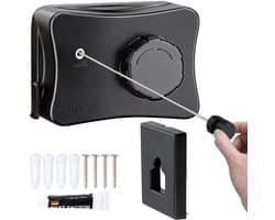 Dailygoods - Intrekbare waslijn, 5,1 m, niet-doorhangende wandgemonteerde waslijn, roestvrij staal, binnenwaslijn voor binnen en buiten, balkon, bijkeuken