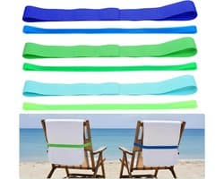 Strandlakenclips 6 Stuks - Grote Siliconen Rubberbanden - Multicolor - Voor het Bevestigen van Strandlakens - SnelShoppen