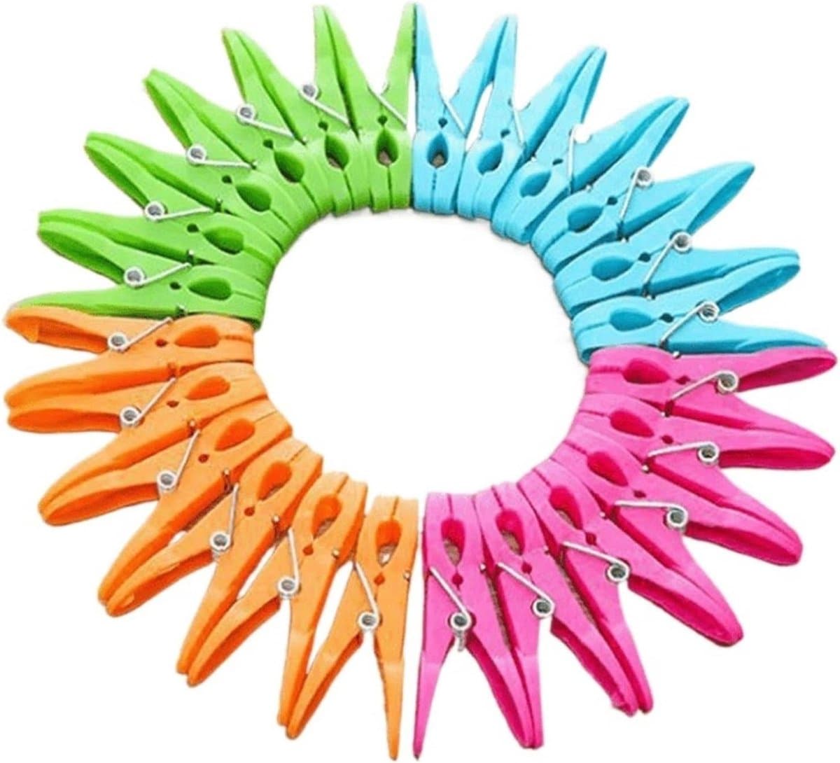 Kleurrijke Wasknijpers - Plastic Klemmen - Kleding Drogen - Goede Grip - 96 Stuks - Willekeurig — afbeelding 1