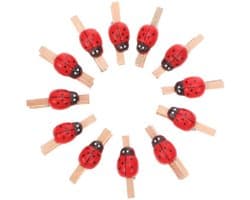 Houten Deuvels 100 Stuks - Mini-Wasknijpers - Fotoklemmen - Decoratieve Klemmen - Handgemaakt - Natuurlijk Hout