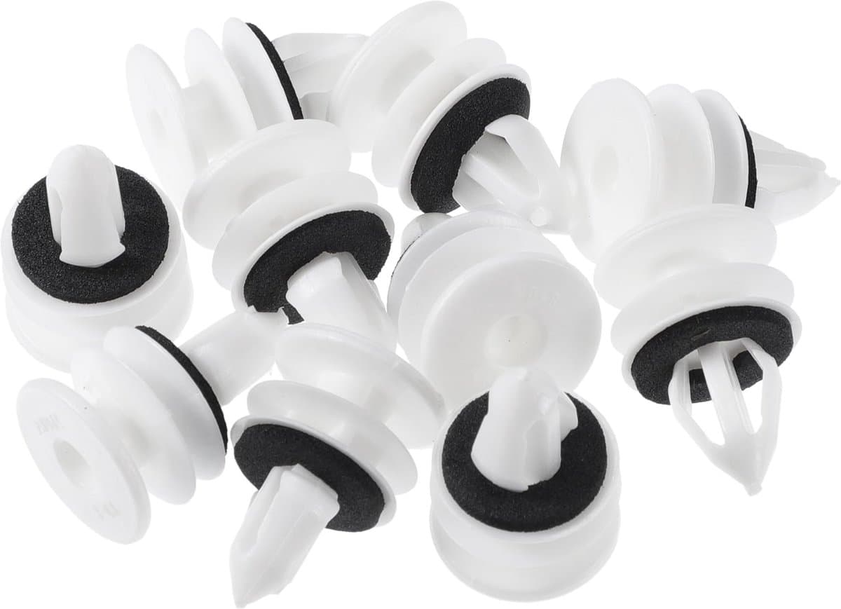 Solidchoice- Deurbekledingsclips - Duurzaam Kunststof - 10 Stuks - Wit - Slijtvast - Voor Chevrolet/Buick - Totale Lengte 28 mm - Autoclips — afbeelding 1