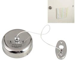 Solidchoice- Waslijn Uittrekbaar 2,8 m - Nylon Draad - 304 Roestvrij Staal - Geschikt voor Badkamer/Balkon - Eenvoudig te Installeren - 3 kg Draagkracht - Waslijnhouder