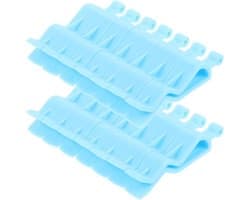 Vuilniszak Klemmen - Prullenbak Clips - Afval Beheer - Antislip Ontwerp - 24 Stuks - Hemelsblauw