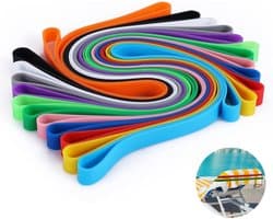 12 Stuks Handdoekbanden Clips, Rekbaar Strandhanddoekclips