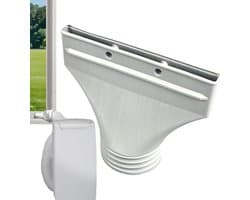 Airco Afvoerslang Koppelstuk – Adapter voor plat kanaal – Airconditioning Afvoerslang Adapter Plat - Efficiënte luchtstroom – Geschikt voor mobiele airco's, afzuigkappen, wasdrogers, enz. – 25 x 10 x 22 cm – Grijs