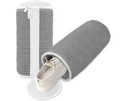 Waszakken, wasmachine, 360 graden rondom reiniging, schoenenzak, wasmachine met verborgen ritssluiting, voor gymschoenen, tennisschoenen, canvas schoenen (grijs)