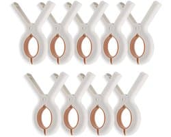 Grote wasknijperset - antislip en windbestendig - set van 9 - wit