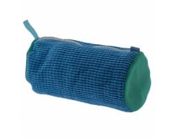 2x Waszak met rits voor schoenen - blauw - set van 2 — afbeelding 1