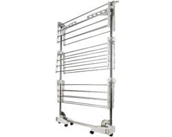 RFWR® Opvouwbaar Droogrek met Wieltjes - Hoge Capaciteit en Inklapbaar Design voor Binnen en Buiten