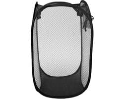 Opvouwbare Wasmand KYOT0 - Grijs - Lichtgewicht - Polyester - 50 x 30 cm - Foldable Laundry Basket - Waszak - Handig op vakantie / Camping