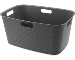 Curver Softex Wasmand - 45 liter - 57x37x27cm - Antraciet — afbeelding 1